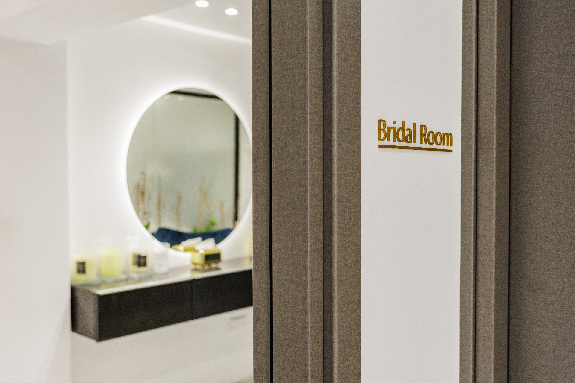 The dedicated Bridal Room inside the Paphos salon