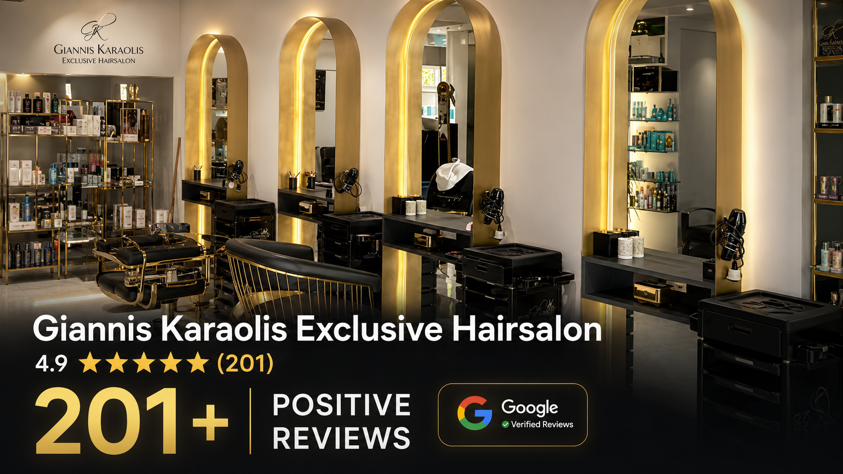 Giannis Karaolis Exclusive Hairsalon | 201+ verified Google reviews with 4.9 average rating